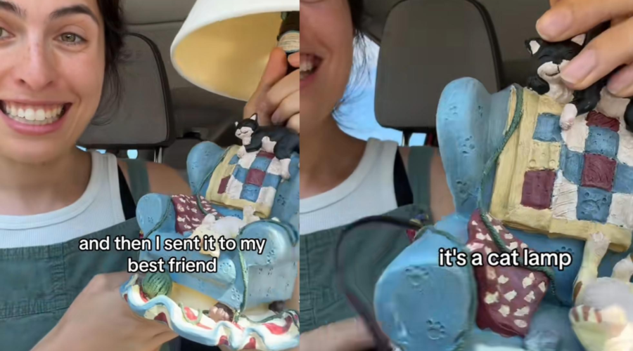 Mulher compra abajur em brechó, pede opiniões na internet e viraliza: ‘É realmente tão feio assim?’