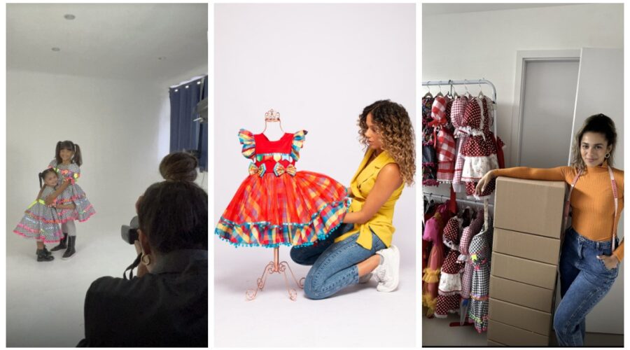Empreendedora cria marca especializada em vestidos de festa junina para crianças