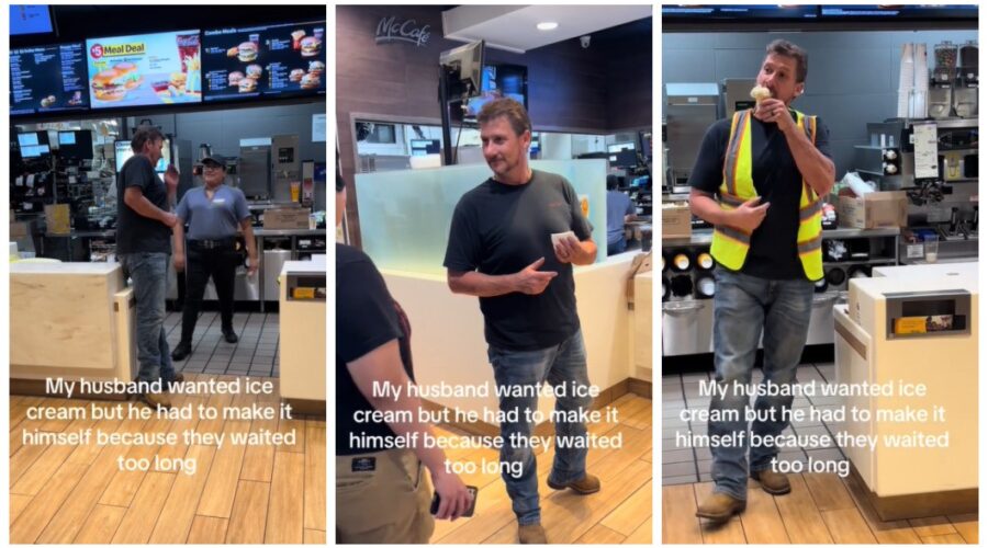 Cansado de esperar, homem ‘invade’ balcão do McDonald’s e faz a sua própria casquinha