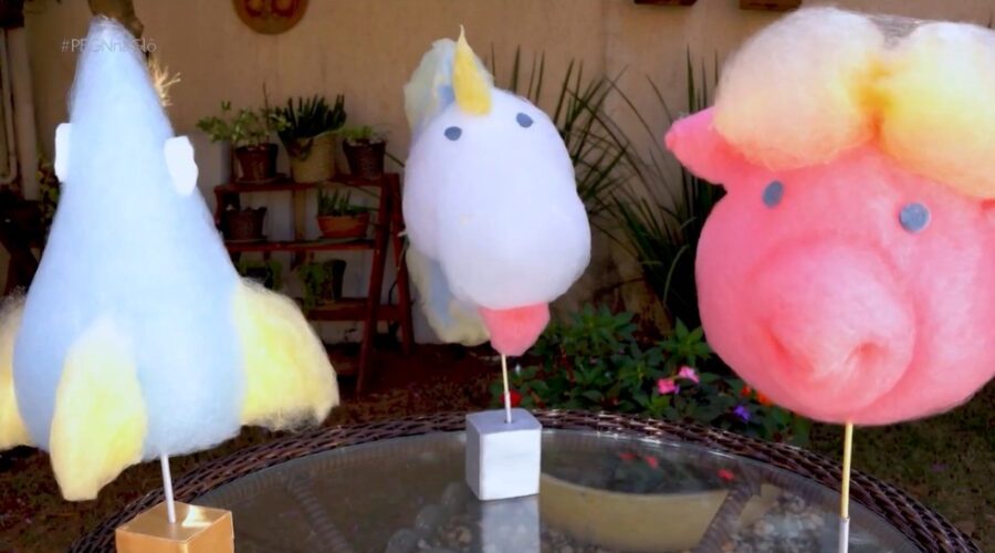 Casal fatura R$ 9 mil por mês com algodão-doce personalizado para eventos e festas infantis