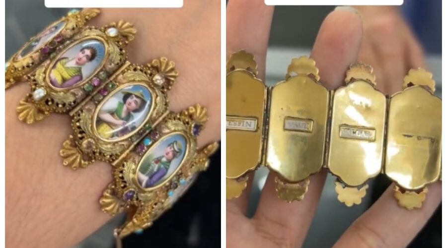 Jovem viraliza após encontrar pulseira centenária de R$ 143 mil em bazar de igreja