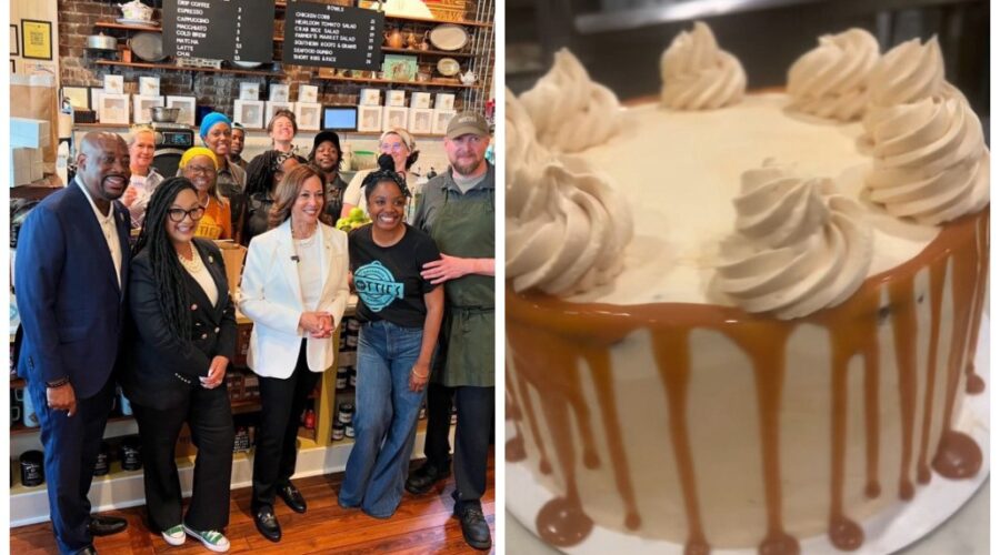 Restaurante viraliza com bolo de caramelo preferido de Kamala Harris e atrai multidão