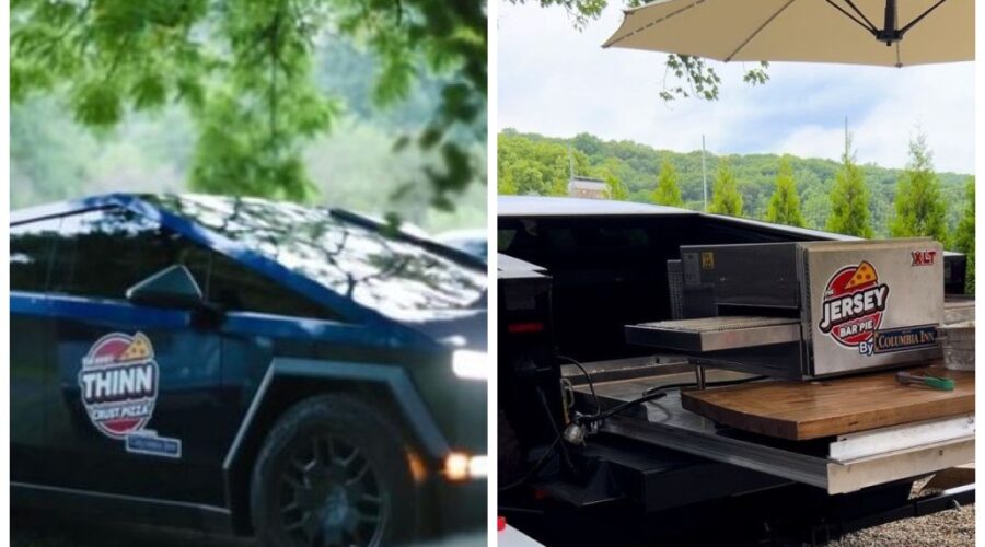 Pizzaiolo equipa picape da Tesla para preparar pizzas em dois minutos e surpreende clientes