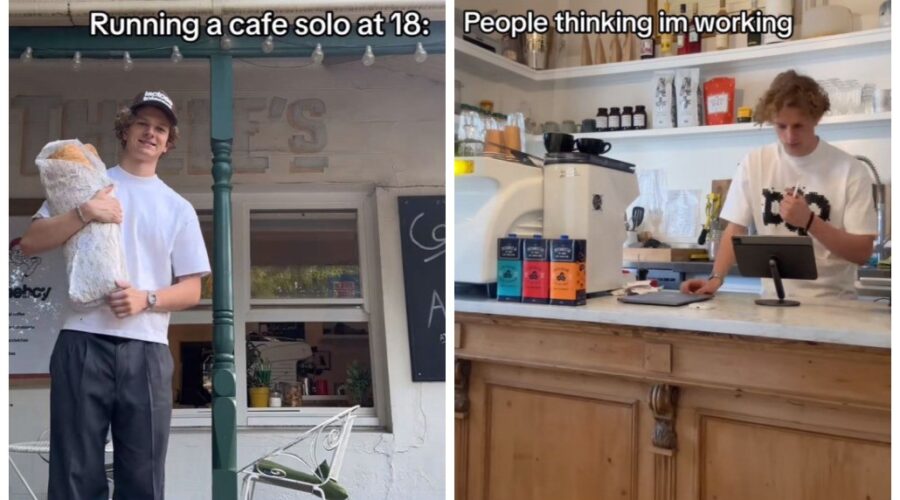Jovem viraliza ao mostrar rotina como empreendedor e desafios de manter cafeteria sem clientes