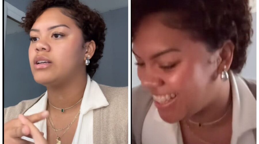 Mulher cai da cadeira durante entrevista de emprego e vídeo se torna viral: ‘Rindo de dor’; Veja