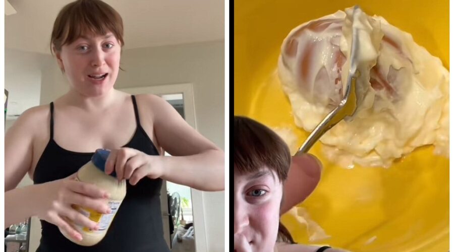 Cliente encontra ovo em pote de maionese Hellmann’s e registro viraliza: ‘Clara ainda estava mole’