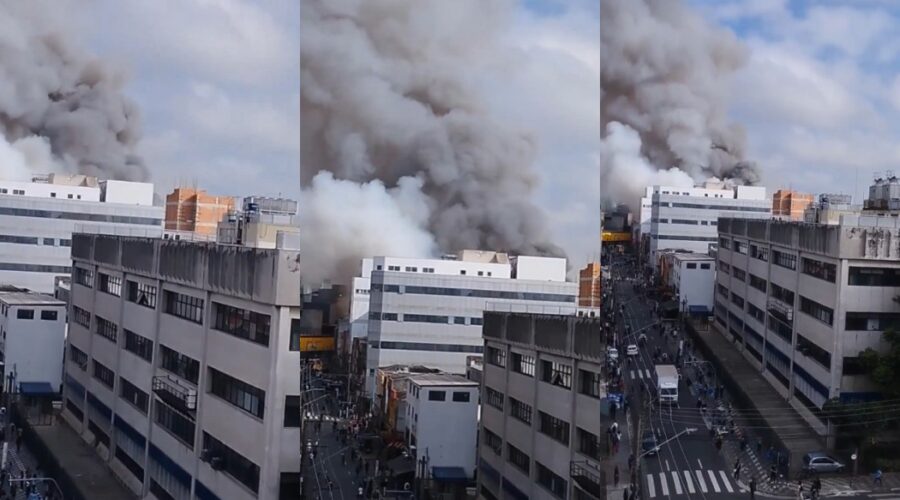 Incêndio atinge Shopping 25 de Março, em São Paulo