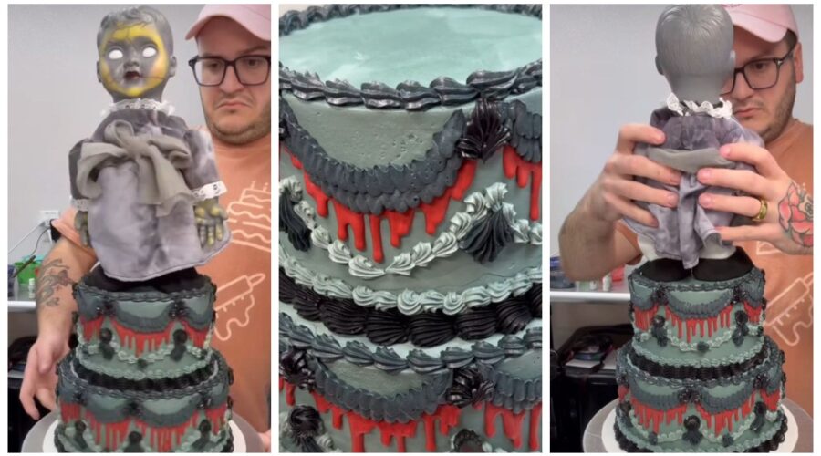Confeiteiro faz bolo para casamento em cemitério e relato viraliza nas redes: ‘O grito que dei’