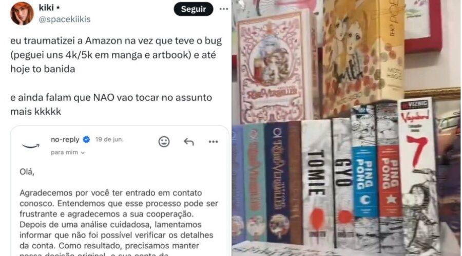 Cliente viraliza ao afirmar que teve conta suspensa na Amazon após compra de R$ 5 mil durante bug