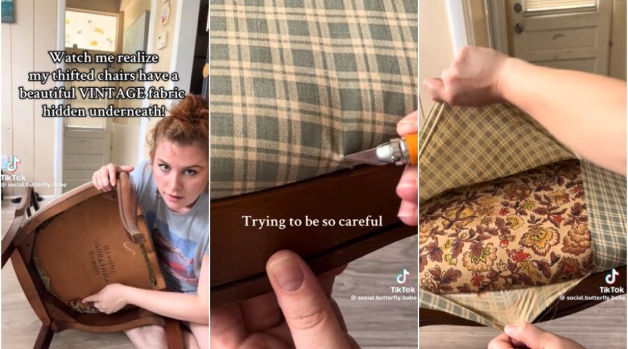 Mulher faz descoberta um ano depois de comprar cadeira em brechó e viraliza: ‘Um ótimo negócio’